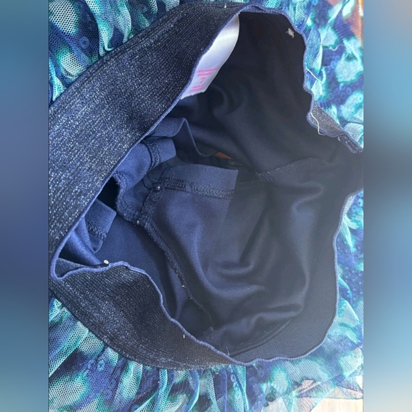 ​Justice Girls Blue Leopard Sparkle Tulle Skort - Size 7 - Picture 7 of 7